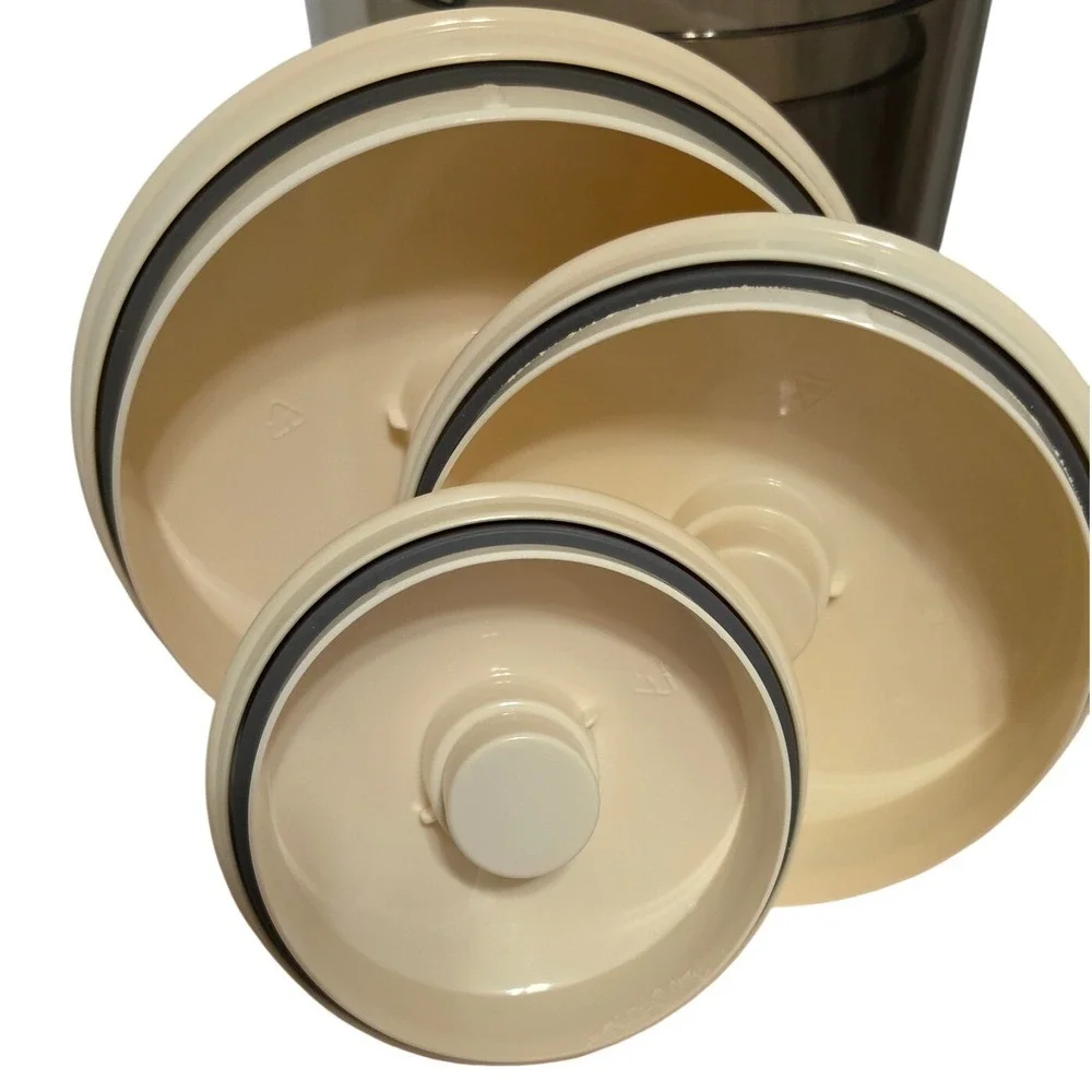 Snail Airtight Canister Set 3pc Smoky Brown Vacuum Seal Storage KY-114 124 135